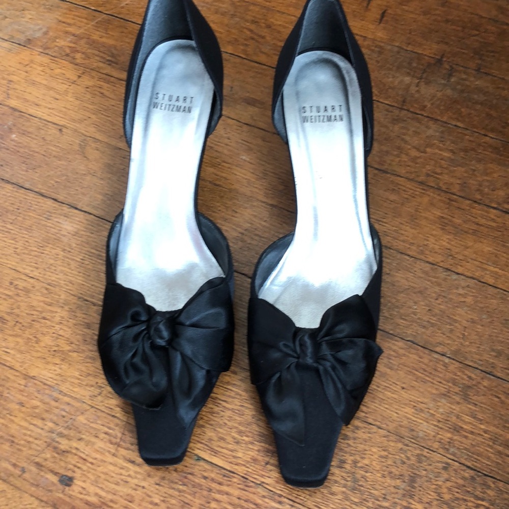 Black leather Stuart Weitzman shoes
